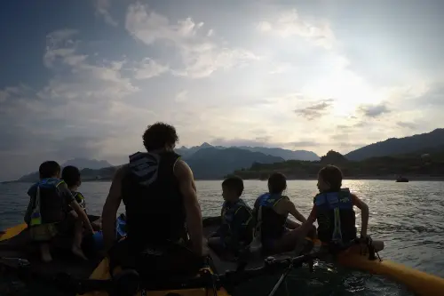 Returning home after a day spent at sea.