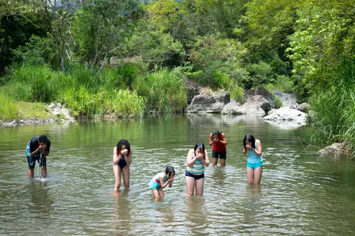 Thirsty… The rivers we play in are so clean you can drink the water straight from them!