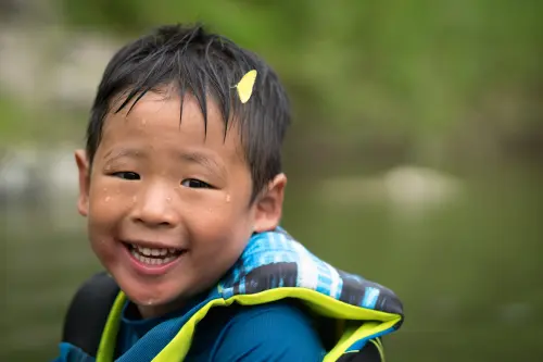 Kaiden and the butterfly… Inseparable.