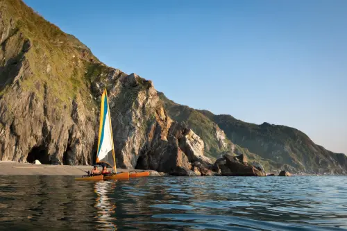 Exploring Taiwan’s coastline.