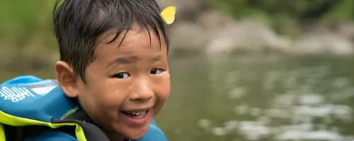 Campers building confidence through nature activities