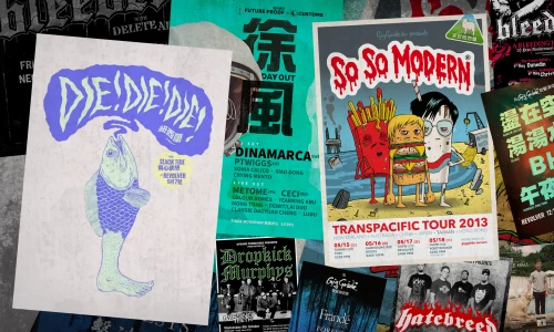 New Zealand band tour poster designer