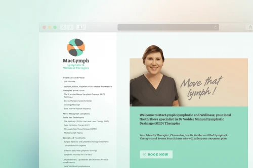 MacLymph Custom WordPress Web-design by New Zealand Team Front&Back