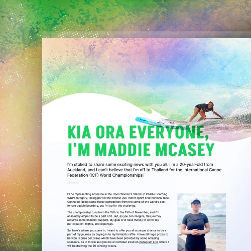 Maddie McAsey SUP legend - Website sponsored by Front&Back