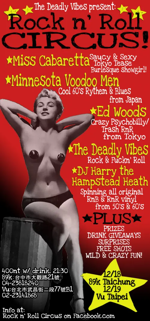 **rock N Roll Circus** with *miss Cabaretta *Ed Woods * Minnesota Voodoo Men *the Deadly Vibes