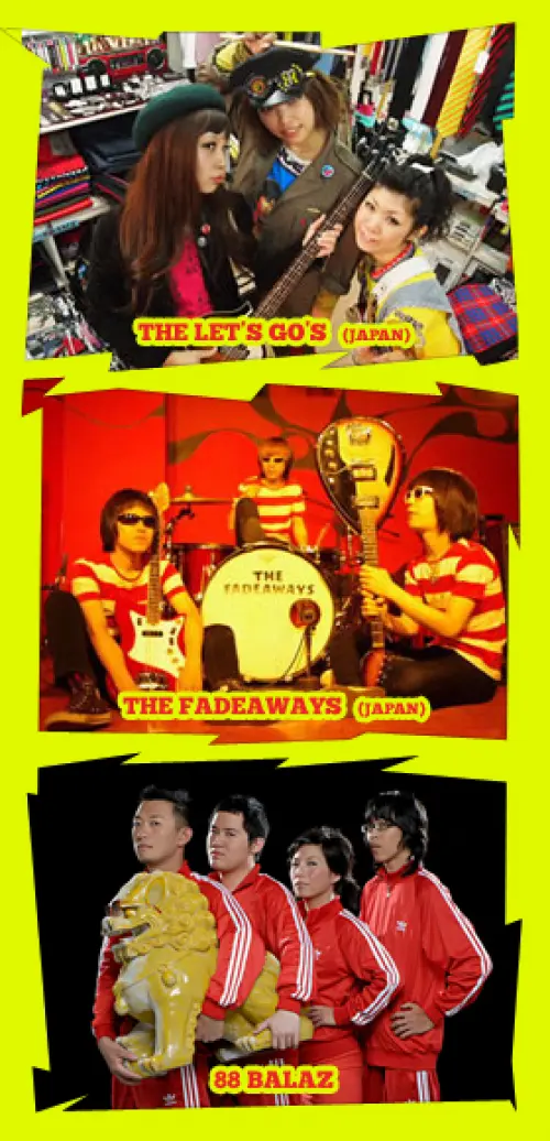 The Fadeaways (JP) + The Let's Go's (JP) + 88 Balaz