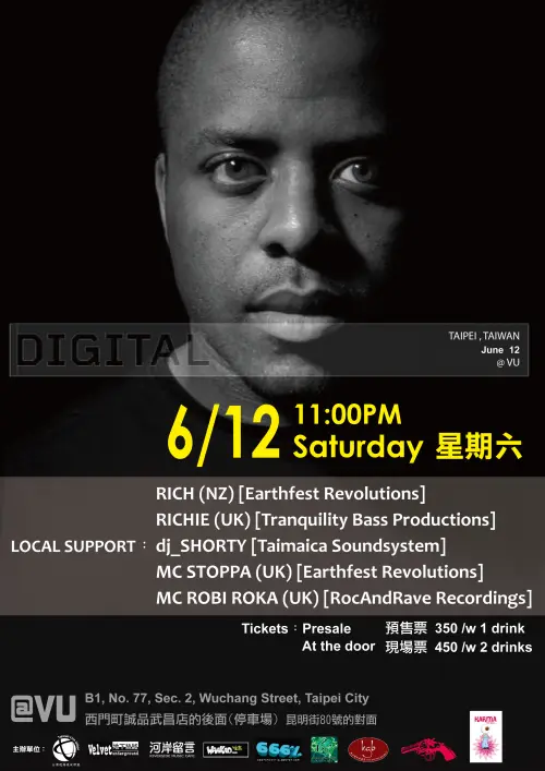 Digital (Uk, Metalheadz, Timeless Recordings) + Rich + Richie + Shorty + Stoppa + Robi Roka