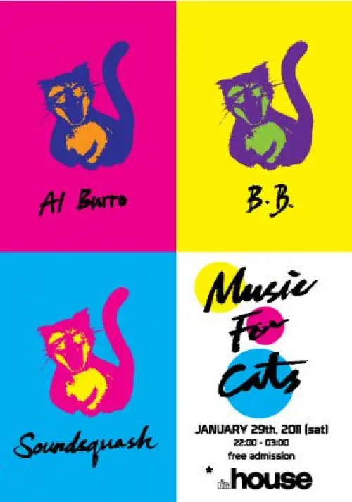 [A Year of Music for Cats] w/ DJs Al Burro + BB + Soundsquash